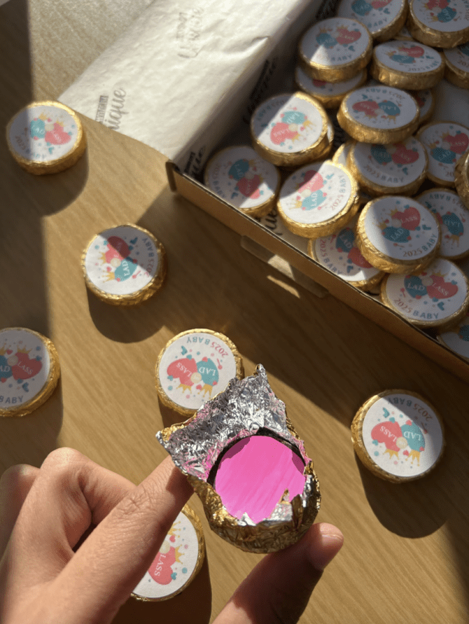 Gender Reveal Chocolate Coins